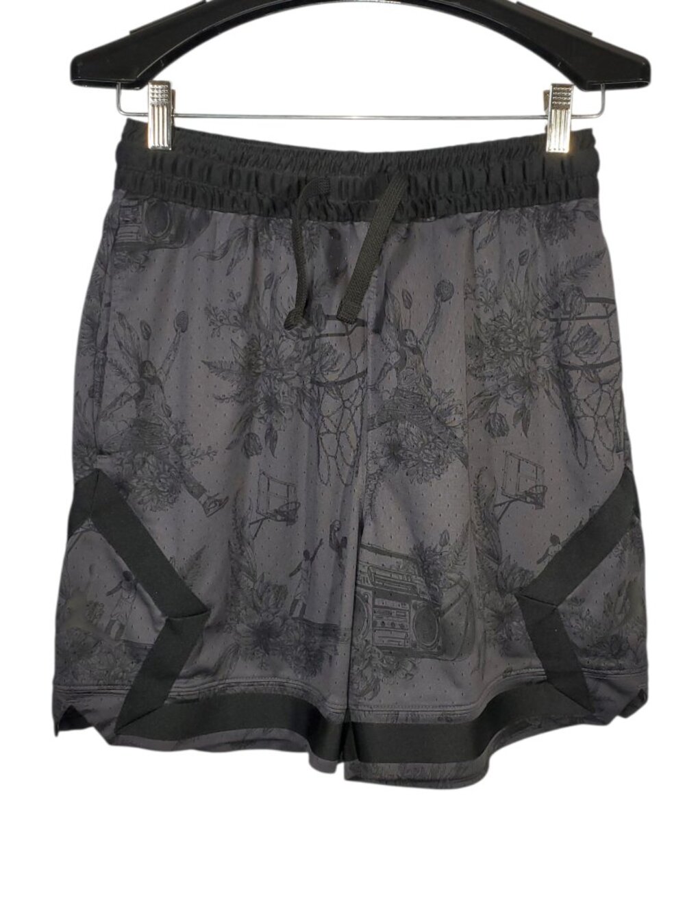 Jordan Dri-FIT Printed Diamond Shorts Men's M Gray Floral Jump Man Basketball